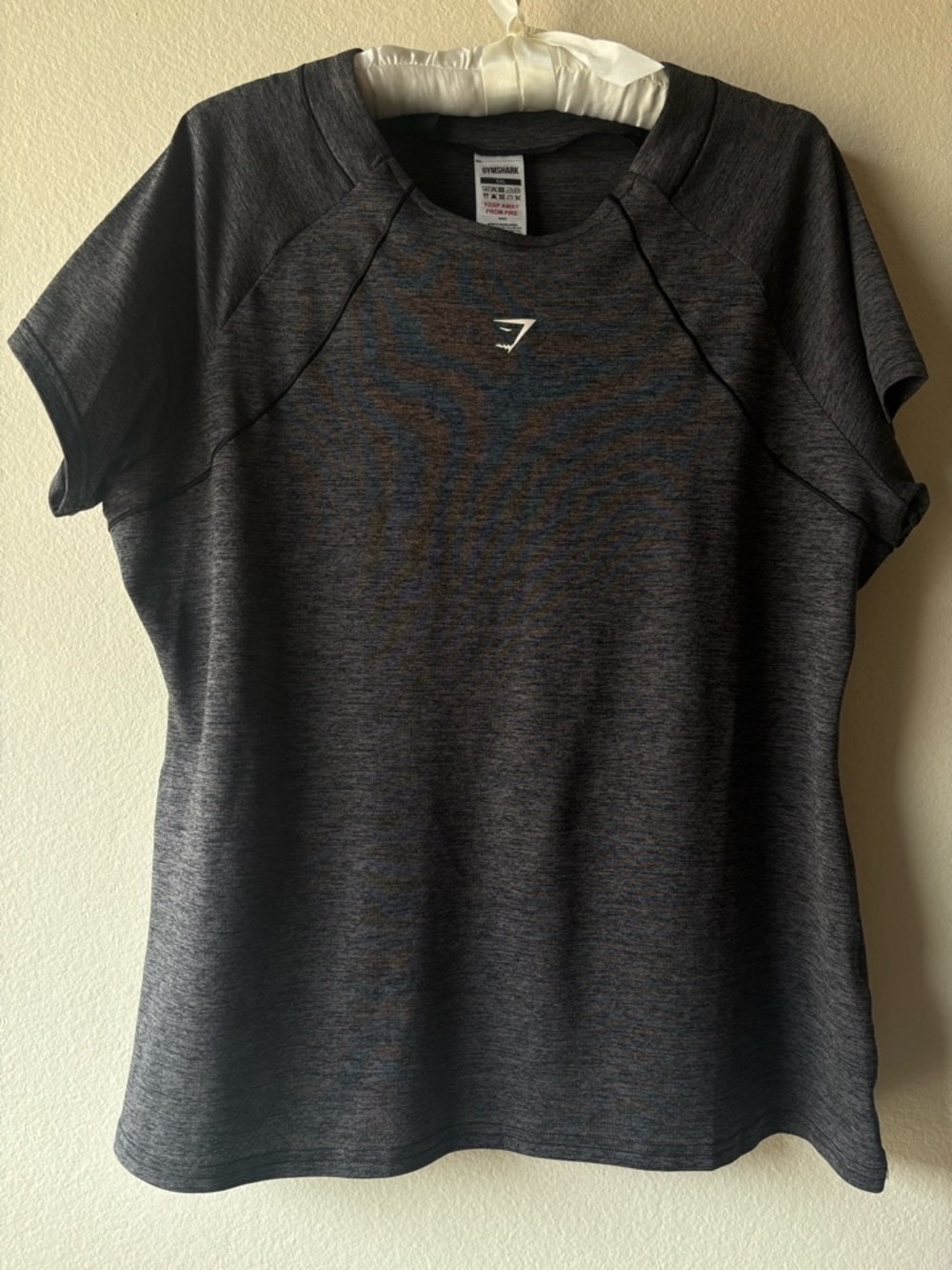 Gymshark Running T-Shirt Women's - Black/Silhouette Grey Marl